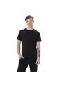 Camisa Para Hombre Unicolor Manne Manga Corta Negra de Totto