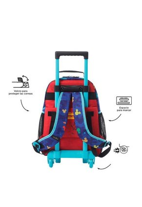 Morral Con Ruedas Niño Mickey Mediano Azul