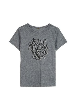 Camiseta Para Mujer Thinky Gris