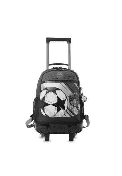 Morral Escolar Con Ruedas Champion Mediano Estampado De Fútbol