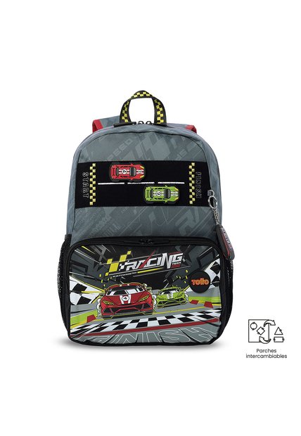 Morral Para Niño Grand Prix Mediano Gris