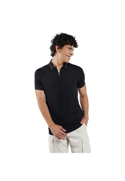 Camisa Polo Zugery Negra Hombre