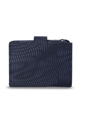 Billetera Para Mujer Texture Dull Con RFID Blocker Azul