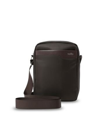 Bolso Para Hombre Kano Tipo Crossbody Pequeño Café Totto