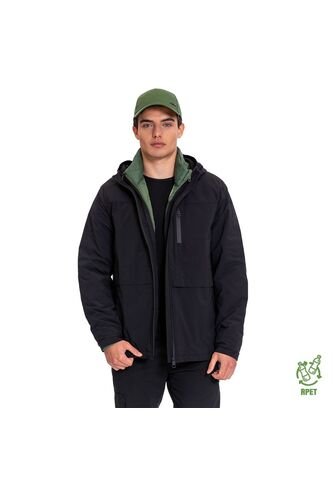 Chaqueta Acolchada Para Hombre Lautaro 3 En 1 Negra Totto