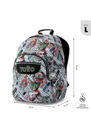 Morral Juvenil Porta PC 14" Acuarela Gris