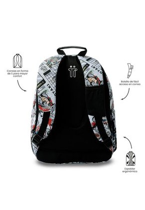 Morral Juvenil Porta PC 14" Acuarela Gris