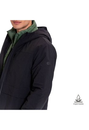 Chaqueta Acolchada Para Hombre Lautaro 3 En 1 Negra