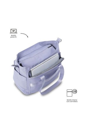 Bolso Para Mujer Maxi Tote Grande Porta PC 16" Morado