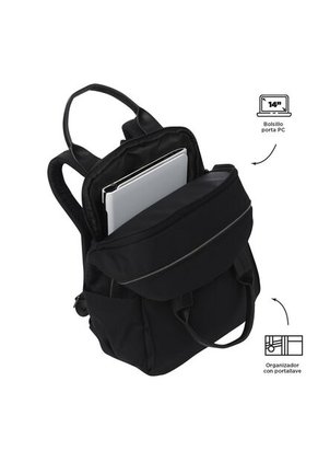 Morral Ejecutivo Porta PC14"  Toscana Negro Mujer