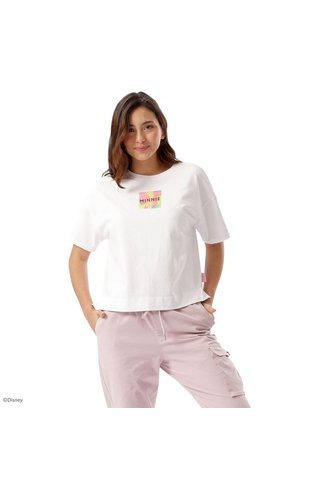 Camiseta Oversize Blanca Minnie Mouse In Real Life Feel Totto