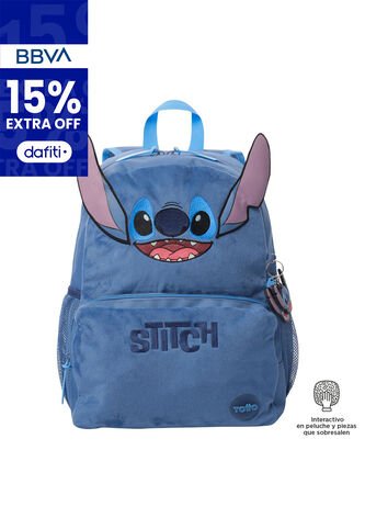 Morral Unisex Stitch Mediano Azul Totto