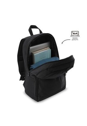 Morral Universitario Kanto Porta PC 15.4" Negro Unisex