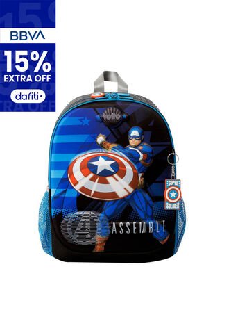Morral Para Niño Avengers Capitán América Mediano Gris Totto