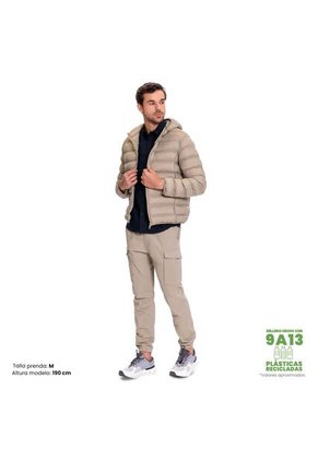 Chaqueta Acolchada Para Hombre Colormen Pro Beige
