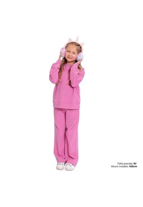 Pantalón Sudadera Para Niña Selva Color Rosado