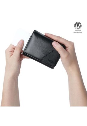 Billetera Para Hombre Saffiano Sob Con RFID Blocker Negra