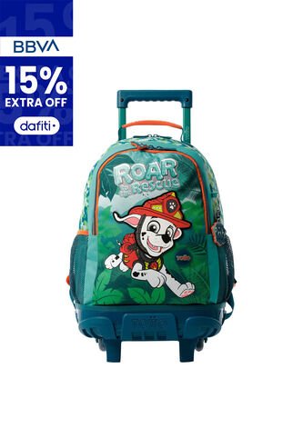 Morral Con Ruedas Niño Paw Patrol Mediano Verde Totto