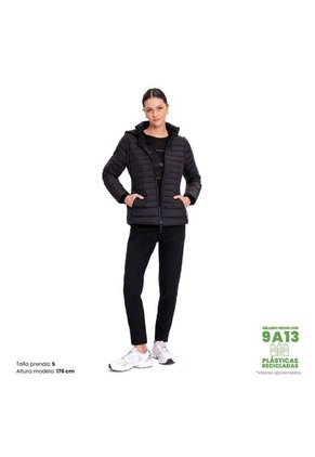 Chaqueta Acolchada Para Mujer Chalina 2 En 1 Negra