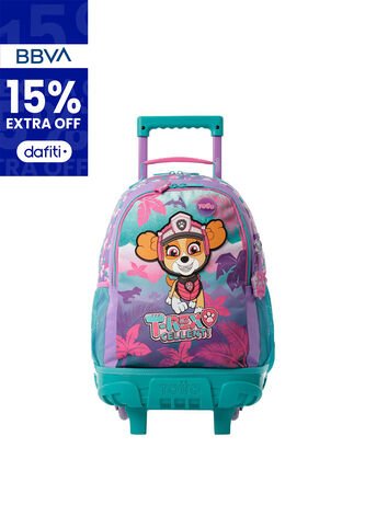 Morral Con Ruedas Niña Paw Patrol Mediano Morado Totto