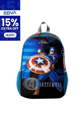 Morral Para Niño Avengers Capitán América Grande Gris Totto