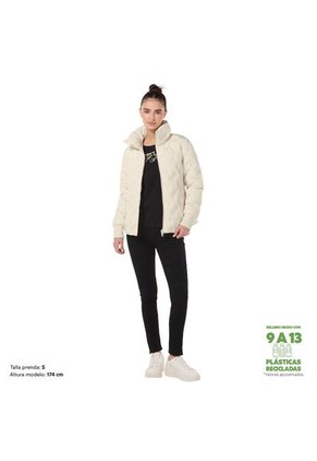 Chaqueta Acolchada Para Mujer Bab Blanca
