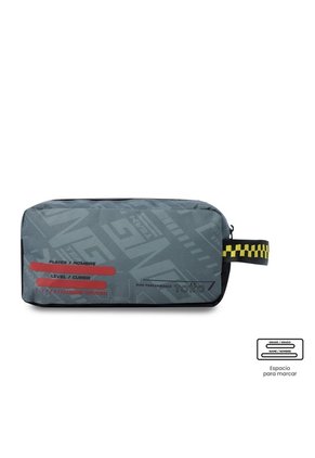 Cartuchera Escolar Grande Para Niño 2 Cuerpos Grand Prix Gris