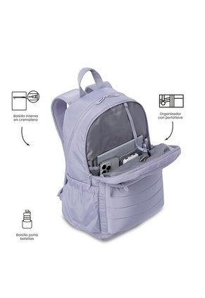 Morral Universitario Porta PC 14" Plaine 2.0 Morado Mujer