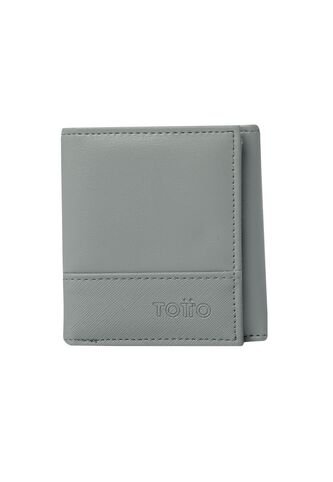 Billetera Para Hombre Saffiano Aqi Negra Con RFID Blocker Totto