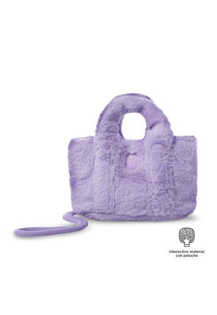 Bolso De Peluche Para Niña Fluffy Morado