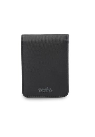 Billetera Hombre Wood Pequeña Con RFID Blocker Negra Totto