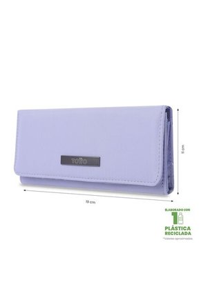 Billetera Para Mujer Adelaide 2 Con RFID Blocker Morada