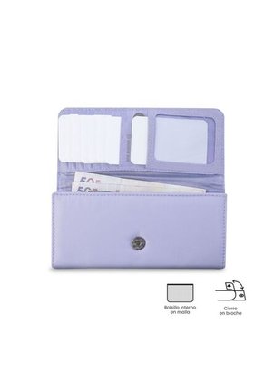 Billetera Para Mujer Adelaide 2 Con RFID Blocker Morada
