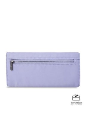 Billetera Para Mujer Adelaide 2 Con RFID Blocker Morada