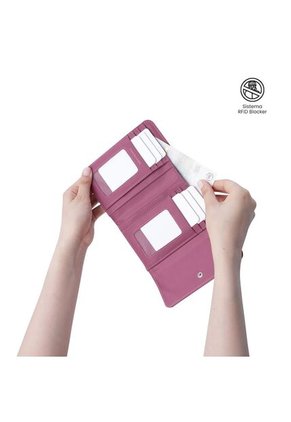 Billetera Para Mujer Montana Con RFID Blocker Rosada Rose