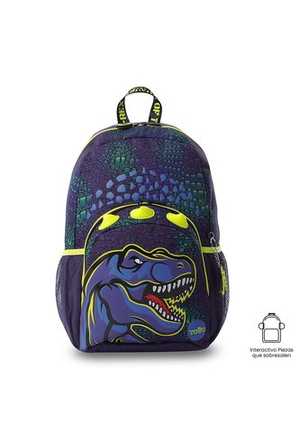 Morral Para Niño Dino Rock Grande Azula Totto