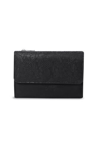 Billetera Para Mujer Montana Con RFID Blocker Negra Totto
