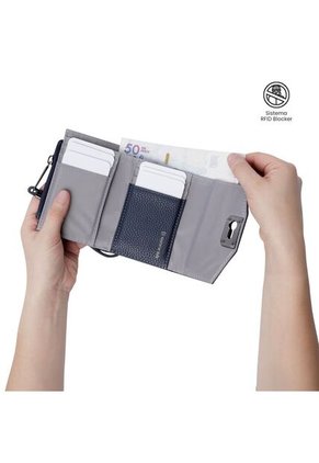 Billetera Para Mujer Smooth Ney Con RFID Blocker Azul