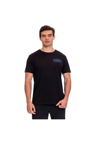 Camiseta Estampada Para Hombre Star Wars Dark Side Negra Totto