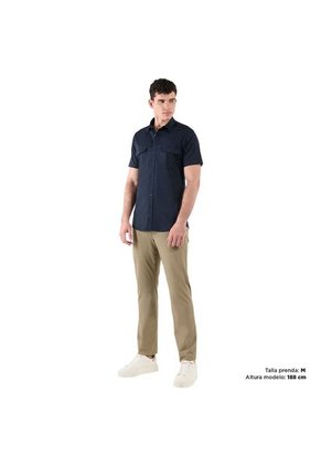 Camisa Para Hombre Manga Corta Garnet Azul