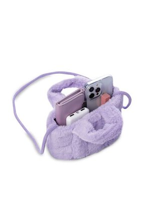 Bolso De Peluche Para Niña Fluffy Morado