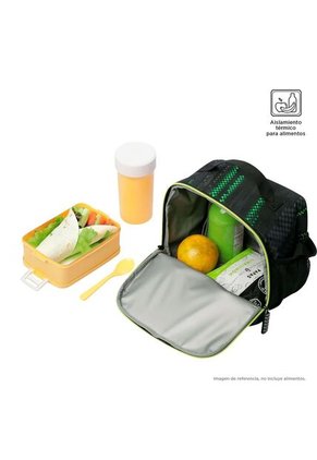 Lonchera Térmica Para Niño Monster Race Grande Negra