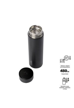 Termo Digital Para Agua Scan 450 Ml Color Negro