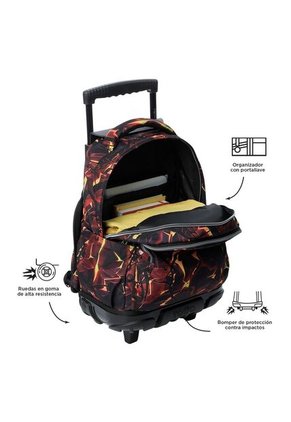 Morral Ruedas Niño Porta PC 15.4" Bomper Renglon Rojo