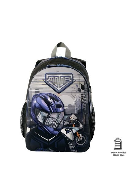 Morral Para Niño Helmet Racer Mediano Negro