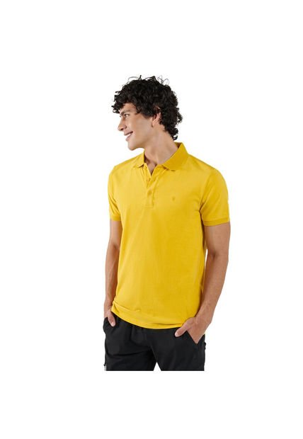 Camisa Polo Youngpolo Amarilla Hombre