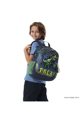 Morral Para Niño Digisaurio Mediano Color Azul