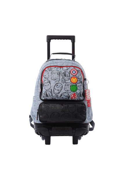 Morral Con Ruedas Niño Super Avengers Mediano Gris