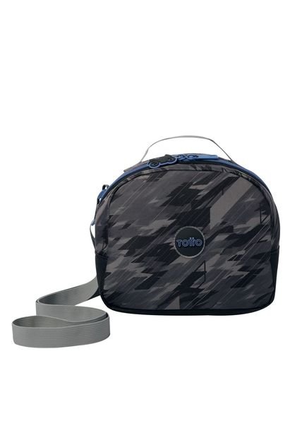 Lonchera Térmica Para Niño Helmet Racer Mediana Negra