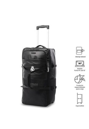 Maleta De Viaje Mediana Real Madrid Negra